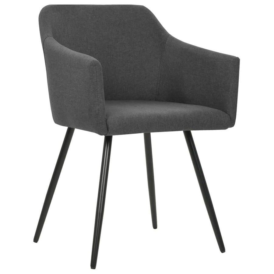 Eetkamerstoelen 6 St Stof Donkergrijs 6