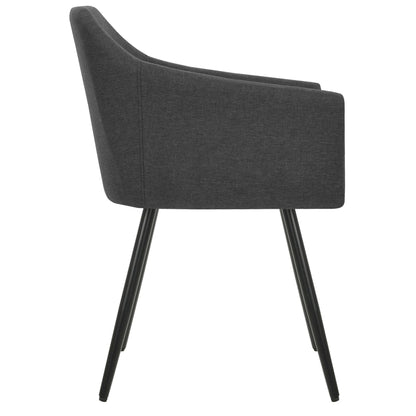 Eetkamerstoelen 6 St Stof Donkergrijs 6