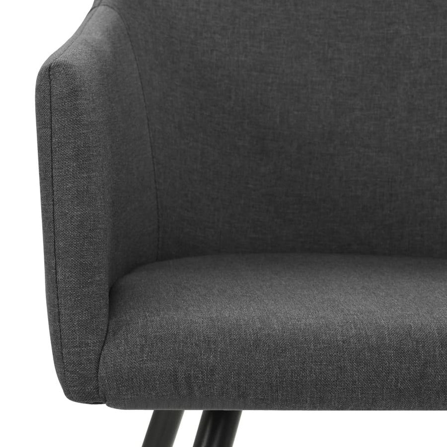 Eetkamerstoelen 6 St Stof Donkergrijs 6