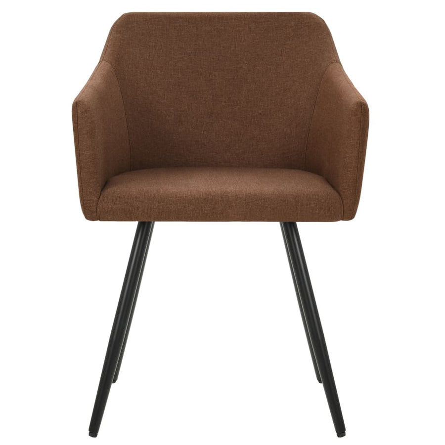 Eetkamerstoelen 6 St Stof Bruin 6