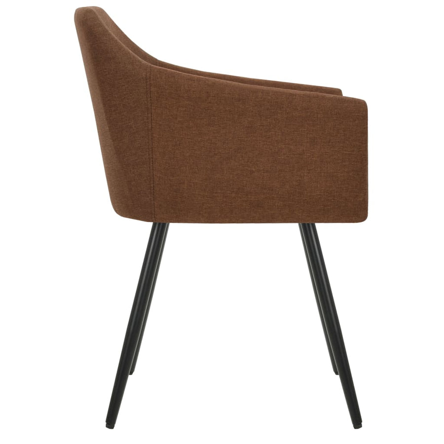 Eetkamerstoelen 6 St Stof Bruin 6
