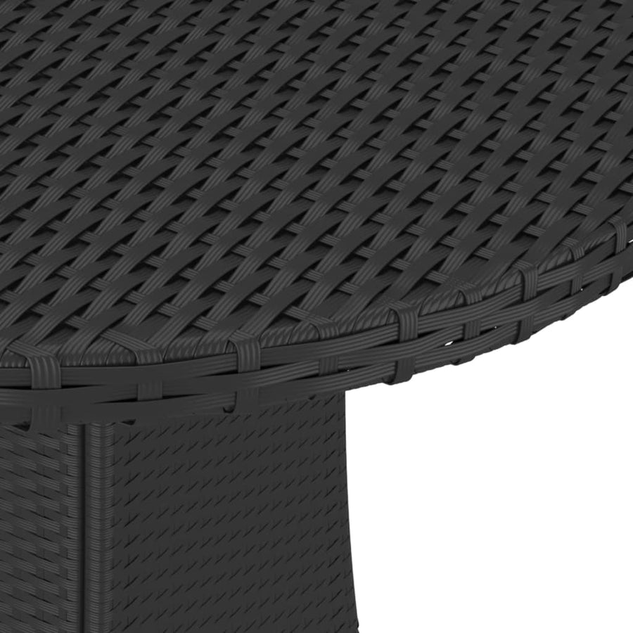 -Delige Loungeset Met Kussens Poly Rattan 7 Zwart