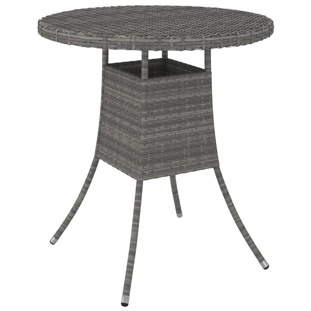-Delige Loungeset Met Kussens Poly Rattan 7 Grijs