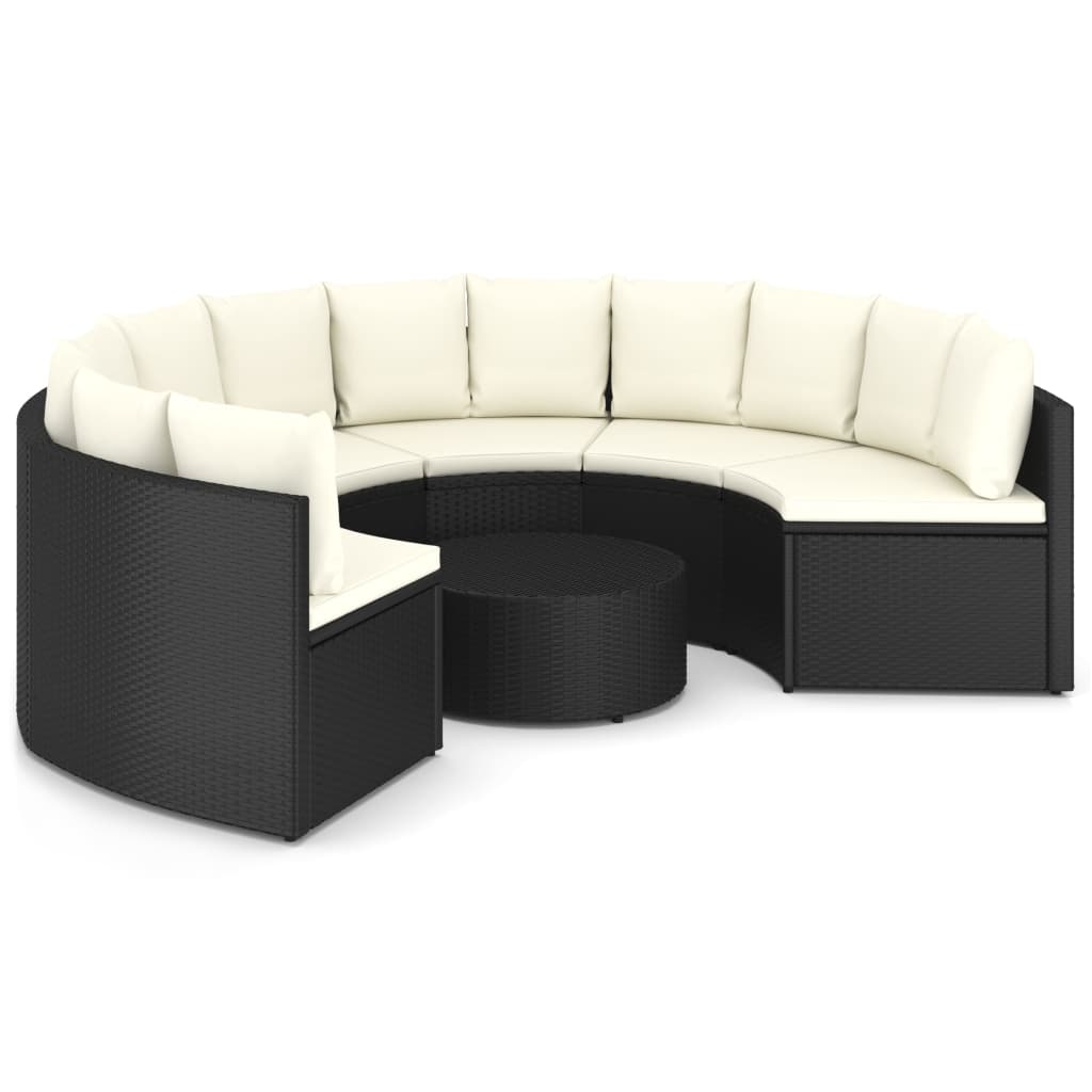 7-Delige Loungeset Met Kussens Poly Rattan 6