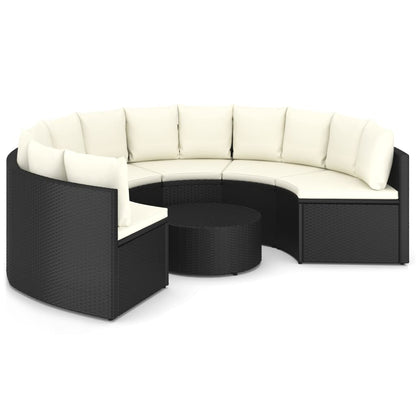 7-Delige Loungeset Met Kussens Poly Rattan 6