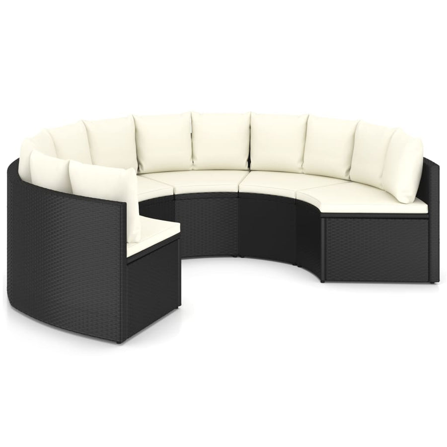 Loungeset Met Kussens Poly Rattan 6