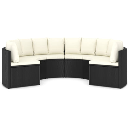 Loungeset Met Kussens Poly Rattan 6