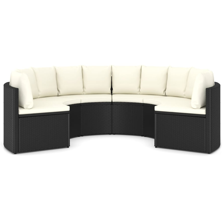 Loungeset Met Kussens Poly Rattan 6