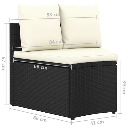 Loungeset Met Kussens Poly Rattan 6