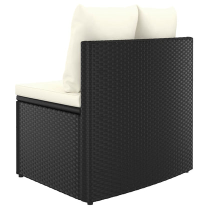 9-Delige Loungeset Met Kussens Poly Rattan 8 Zwart en bruin