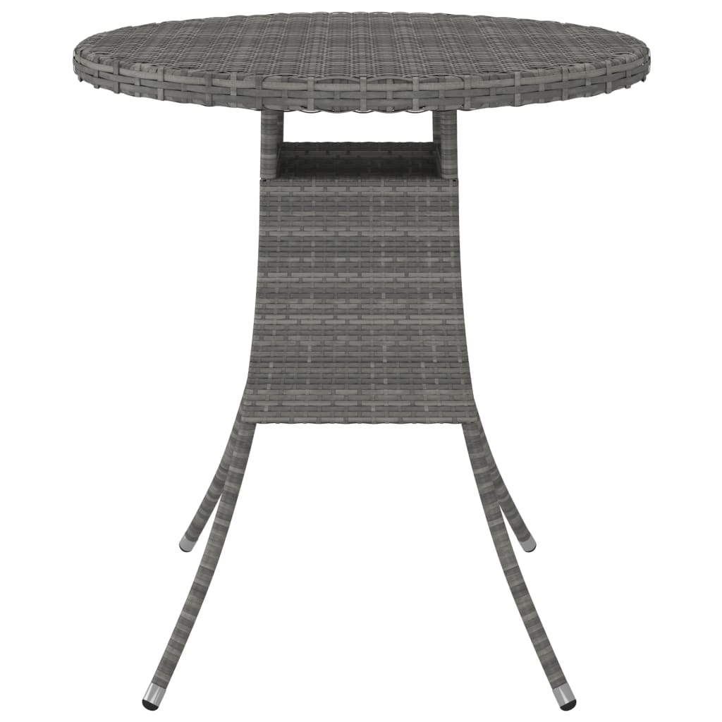 -Delige Loungeset Met Kussens Poly Rattan 9 Grijs