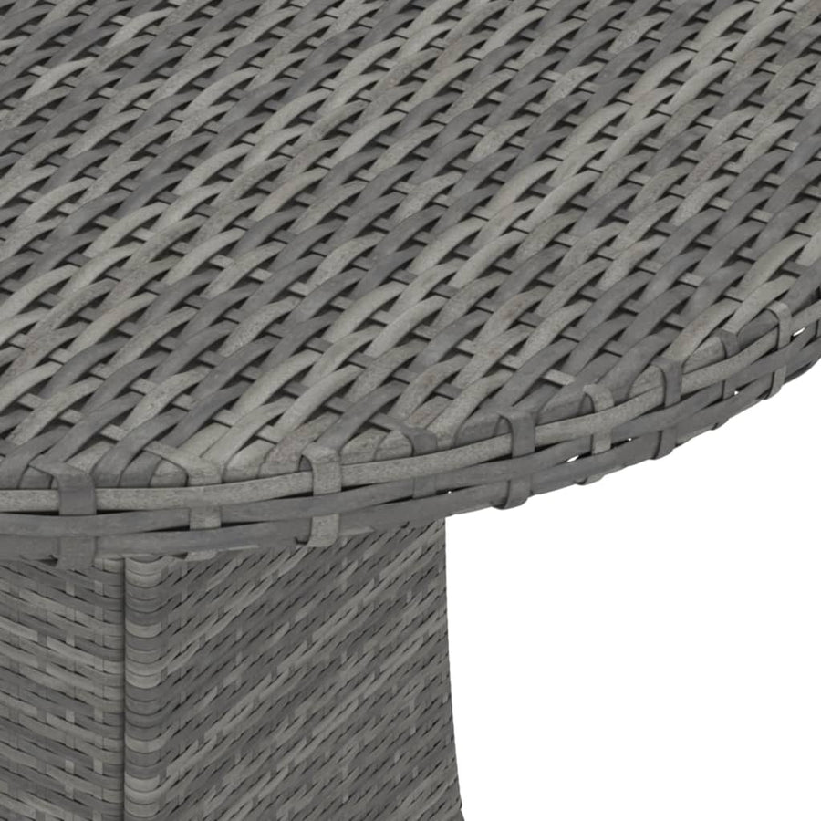 -Delige Loungeset Met Kussens Poly Rattan 9 Grijs
