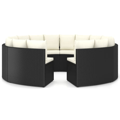 Loungeset Met Kussens Poly Rattan 8