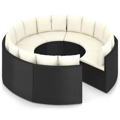 Loungeset Met Kussens Poly Rattan 8