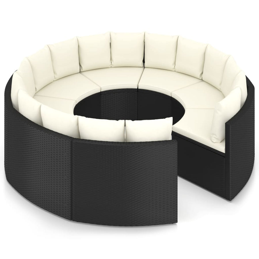 Loungeset Met Kussens Poly Rattan 8