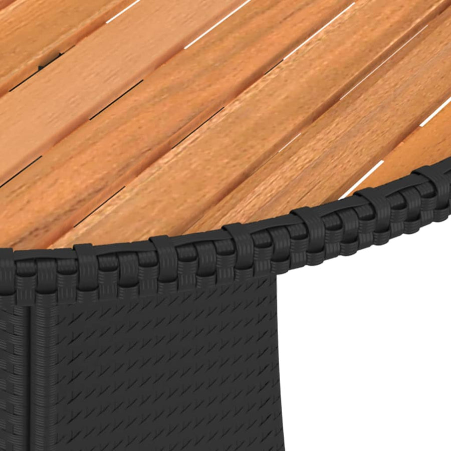 -Delige Loungeset Met Kussens Poly Rattan 5 Zwart en bruin