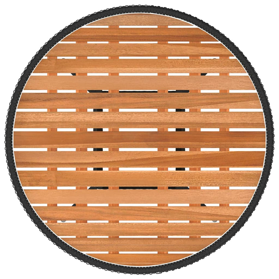 -Delige Loungeset Met Kussens Poly Rattan 5 Zwart en bruin