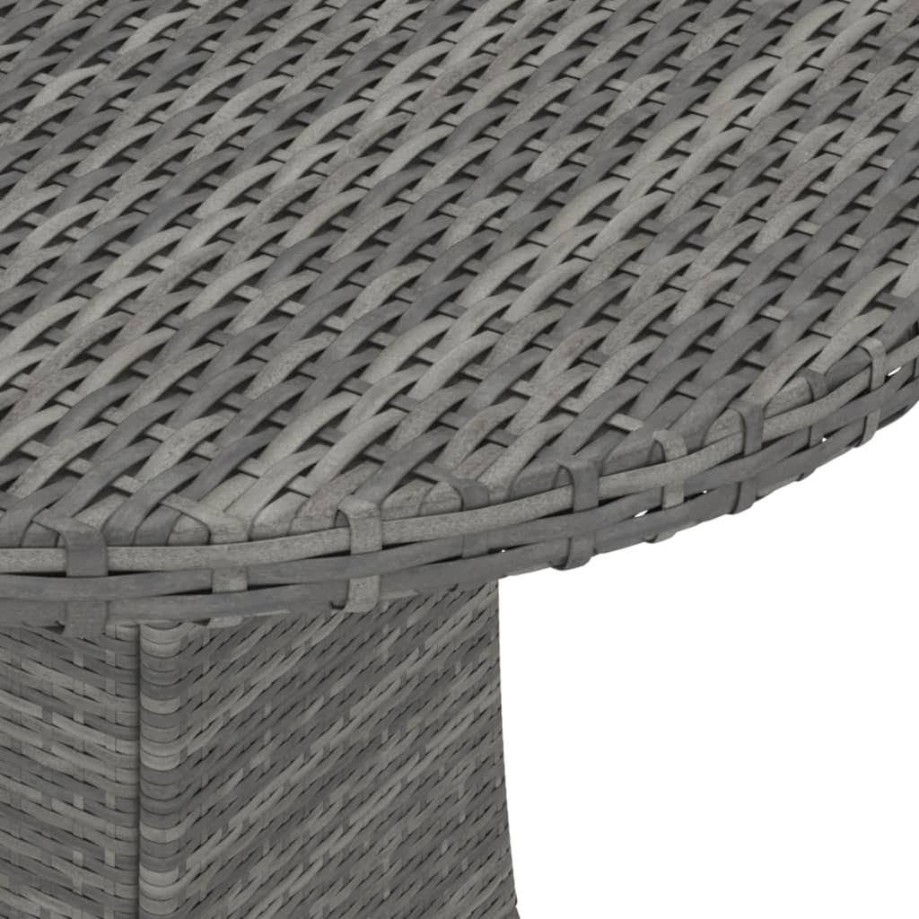 -Delige Loungeset Met Kussens Poly Rattan 5 Grijs