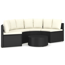-Delige Loungeset Met Kussens Poly Rattan 5