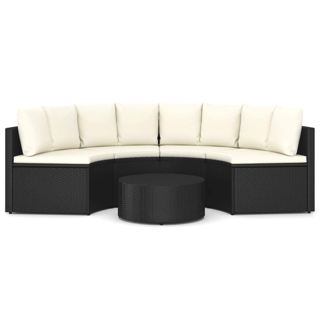 -Delige Loungeset Met Kussens Poly Rattan 5