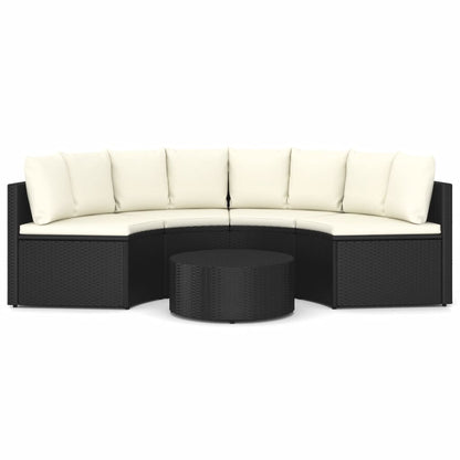 -Delige Loungeset Met Kussens Poly Rattan 5