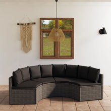 Loungeset Met Kussens Poly Rattan 4 Grijs