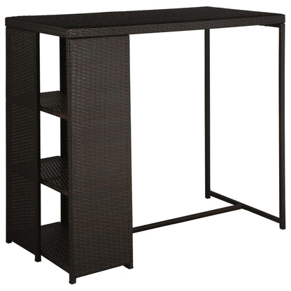 5-Delige Tuinbarset Met Kussens Poly Rattan Bruin