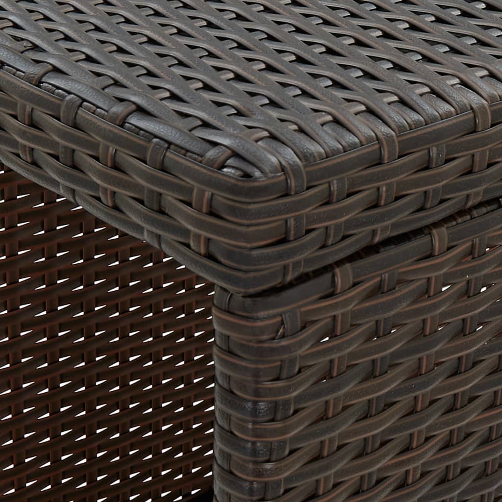 5-Delige Tuinbarset Met Kussens Poly Rattan Bruin