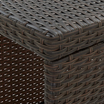 5-Delige Tuinbarset Met Kussens Poly Rattan Bruin