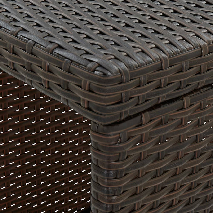 5-Delige Tuinbarset Met Kussens Poly Rattan Bruin