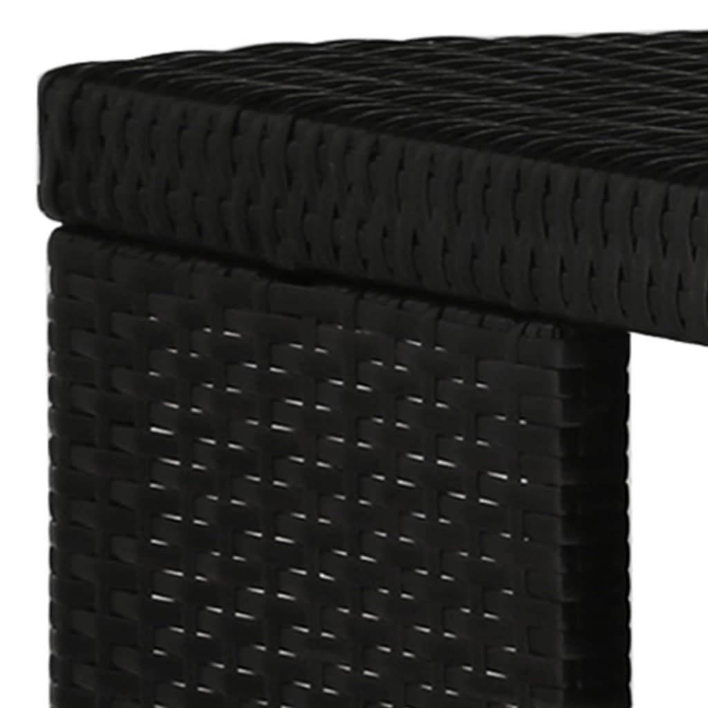 5-Delige Tuinbarset Met Kussens Poly Rattan Zwart
