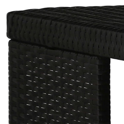 5-Delige Tuinbarset Met Kussens Poly Rattan Zwart