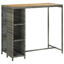 5-Delige Tuinbarset Met Kussens Poly Rattan Grijs en bruin