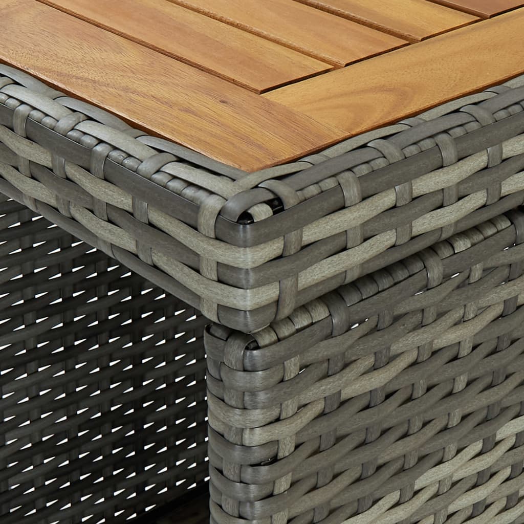 5-Delige Tuinbarset Met Kussens Poly Rattan Grijs en bruin