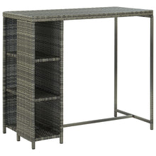 5-Delige Tuinbarset Met Kussens Poly Rattan Grijs