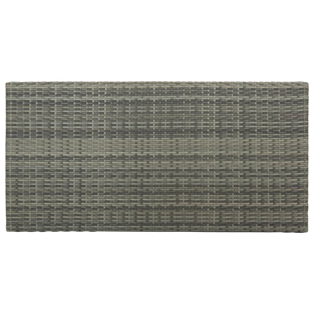 5-Delige Tuinbarset Met Kussens Poly Rattan Grijs