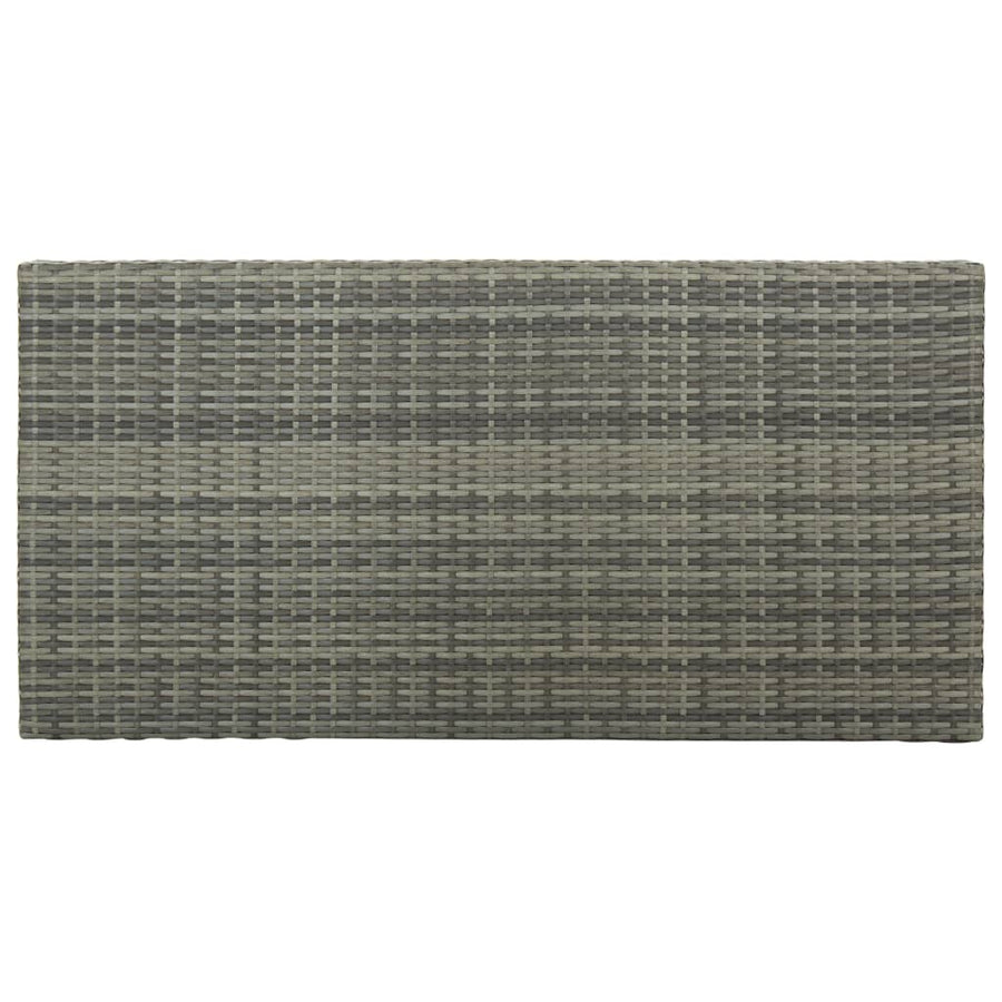 5-Delige Tuinbarset Met Kussens Poly Rattan Grijs