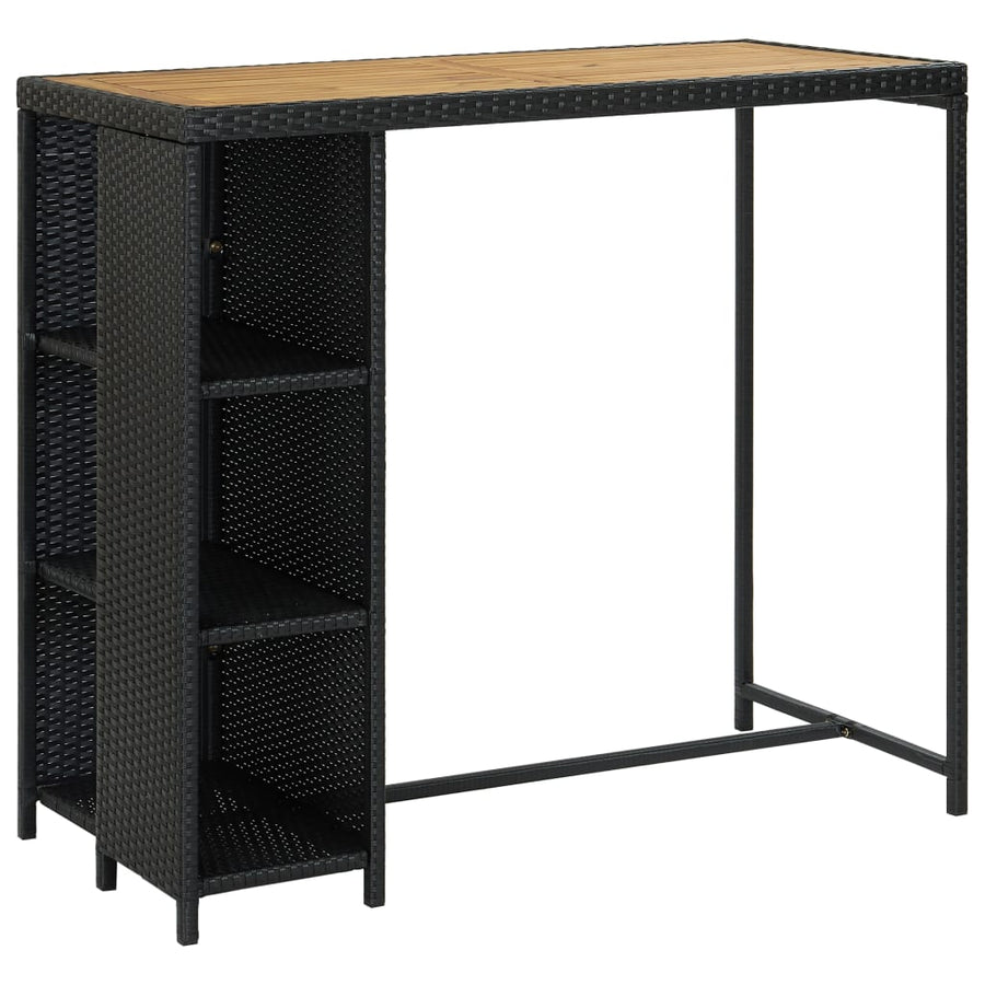 5-Delige Tuinbarset Met Kussens Poly Rattan Zwart en bruin
