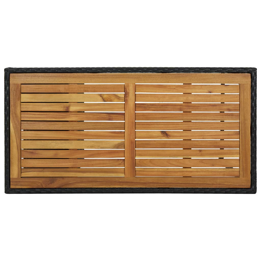5-Delige Tuinbarset Met Kussens Poly Rattan Zwart en bruin