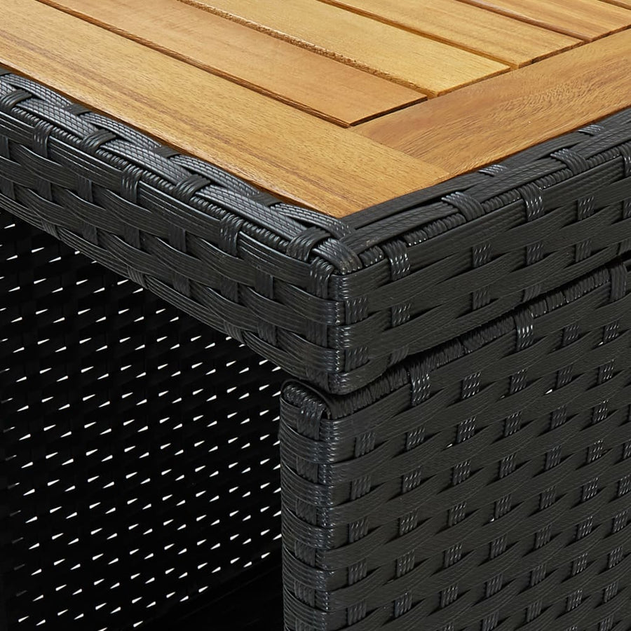 5-Delige Tuinbarset Met Kussens Poly Rattan Zwart en bruin