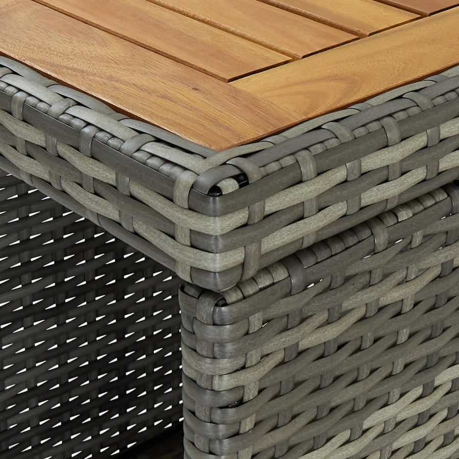 5-Delige Tuinbarset Met Kussens Poly Rattan Grijs en bruin