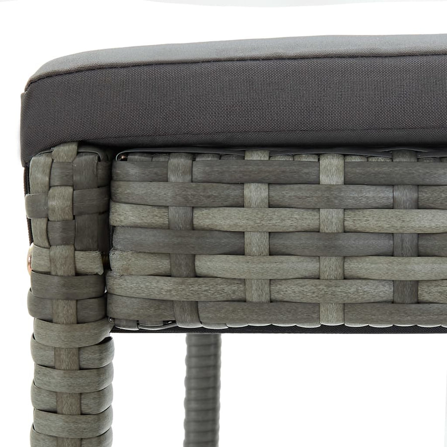 5-Delige Tuinbarset Met Kussens Poly Rattan Grijs en bruin