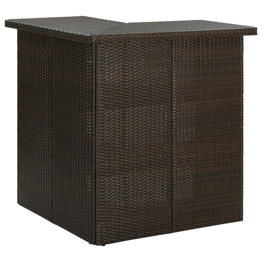 -Delige Tuinbarset Met Kussens Poly Rattan 4 Bruin