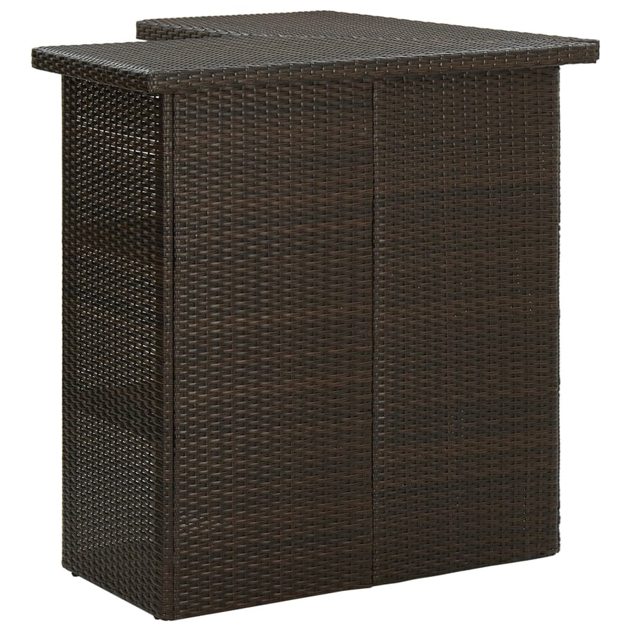 -Delige Tuinbarset Met Kussens Poly Rattan 4 Bruin
