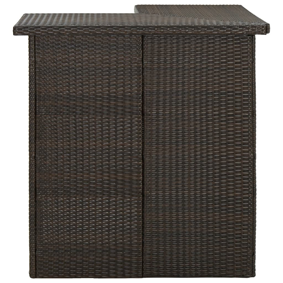 -Delige Tuinbarset Met Kussens Poly Rattan 4 Bruin