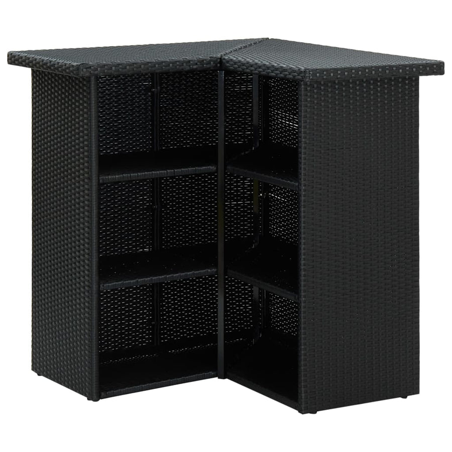 4-Delige Tuinbarset Met Kussens Poly Rattan 3