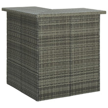 -Delige Tuinbarset Met Kussens Poly Rattan 4 Grijs