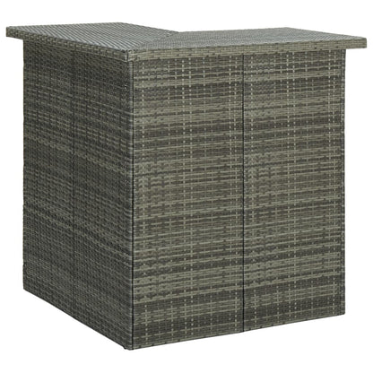 -Delige Tuinbarset Met Kussens Poly Rattan 4 Grijs