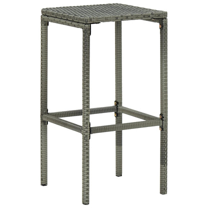 -Delige Tuinbarset Met Kussens Poly Rattan 4 Grijs