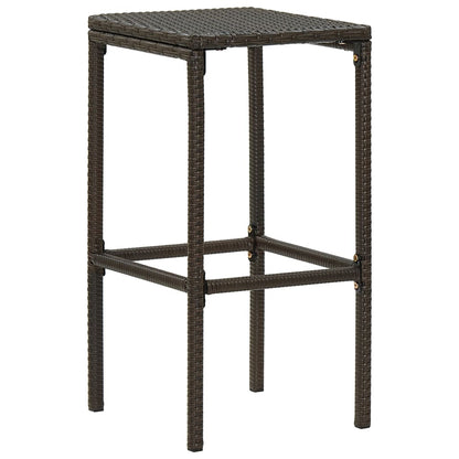 -Delige Tuinbarset Met Kussens Poly Rattan 8 Bruin